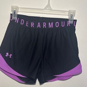 Under Armour Women's Athletic Shorts in Black and Purple